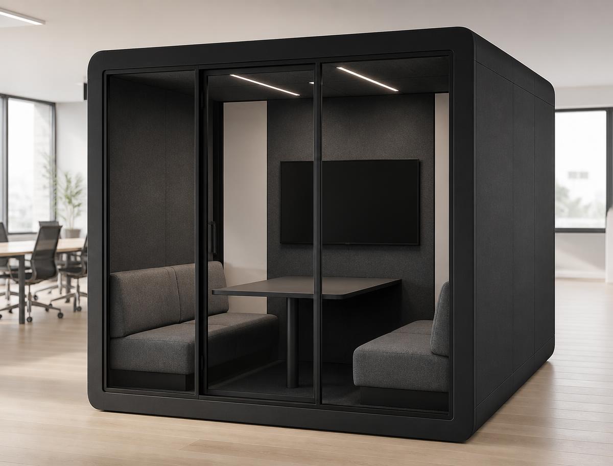 Workcube Lounge – mötesbås för 4 personer i kontorsmiljö